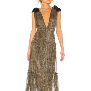 Sabina Musayev Ray Dress in Gold